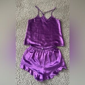 Amazon Purple Satin Pajama Set